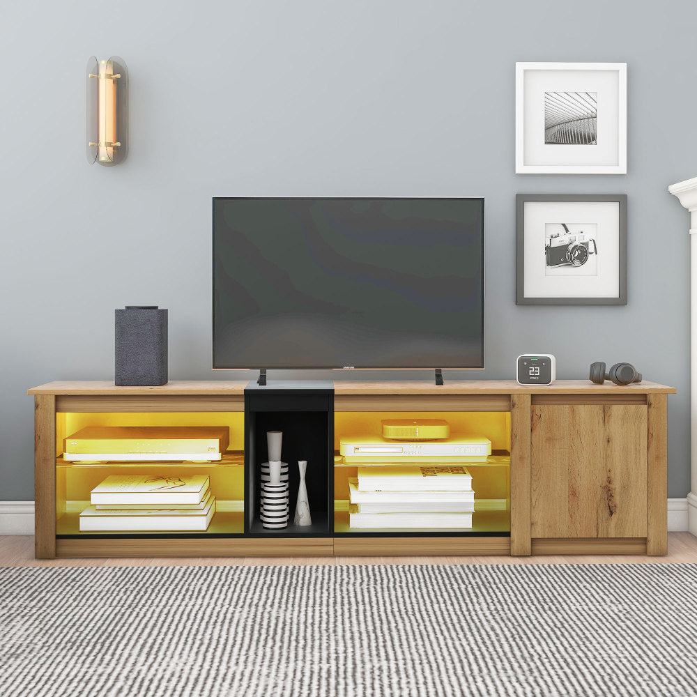 Miranda TV Stand (Natural + Black)