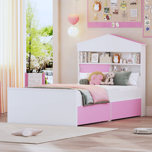 Cabrera Kids Bed, Twin (Pink)