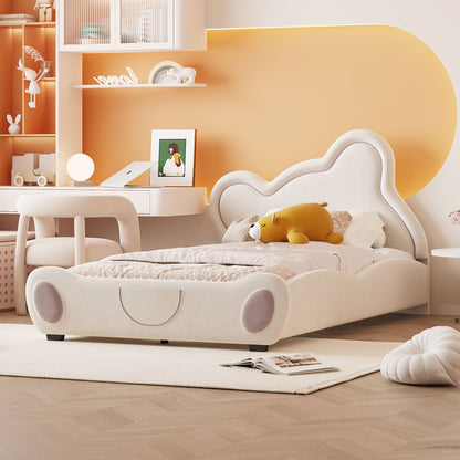 Lester Kids Bed, Full (Beige)