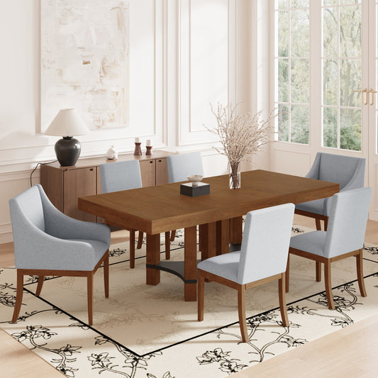 Blevins Dining Set, Set of 7 (Brown)