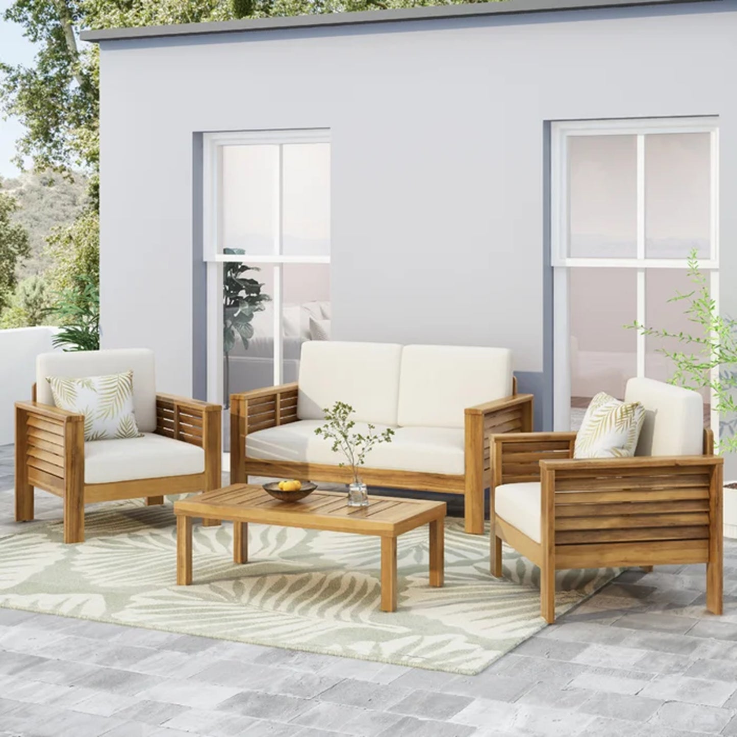 Kamiyah Patio Set, Set of 4 (Natural)