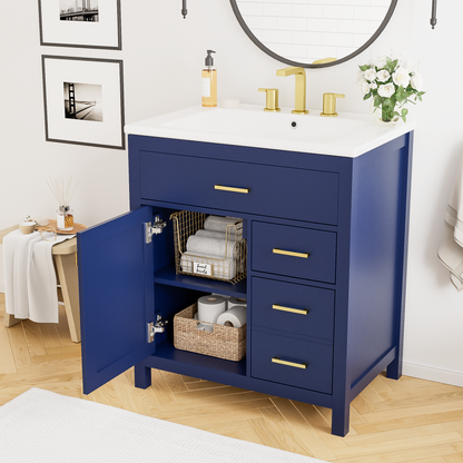 Decker Bathroom Vanity, Blue