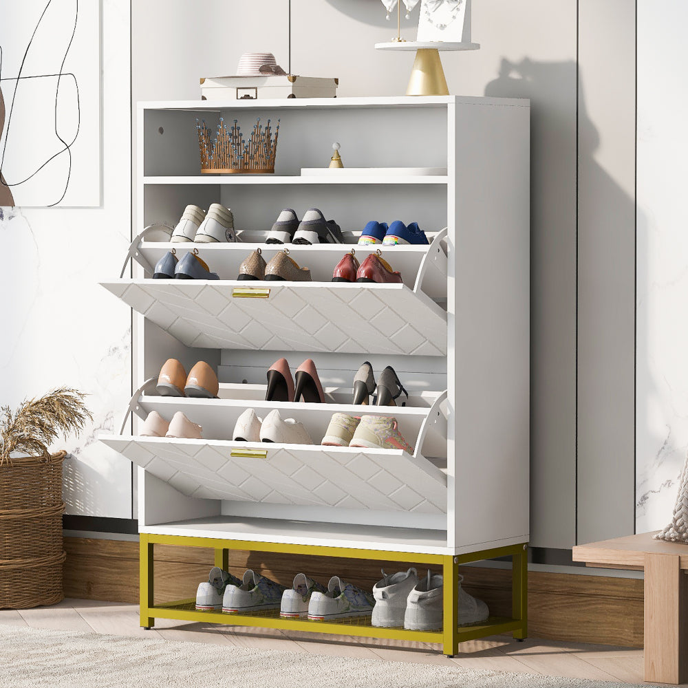 Stokes Shoe Cabinet (White)