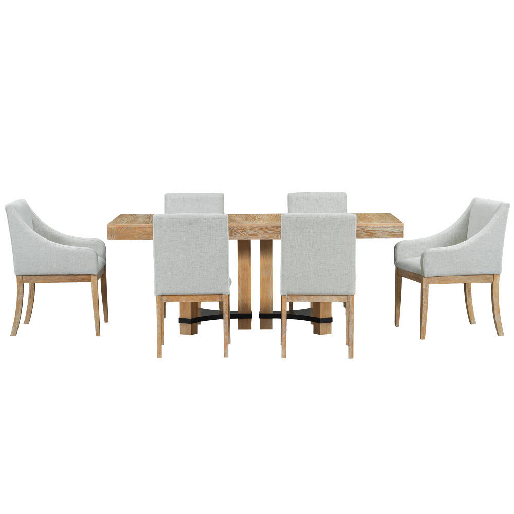 Blevins Dining Set, Set of 7 (Natural)