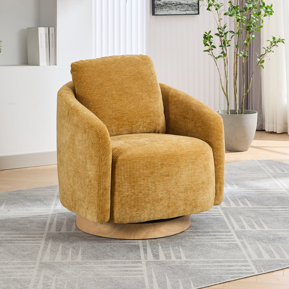 Frances Swivel Chair (Mustard)