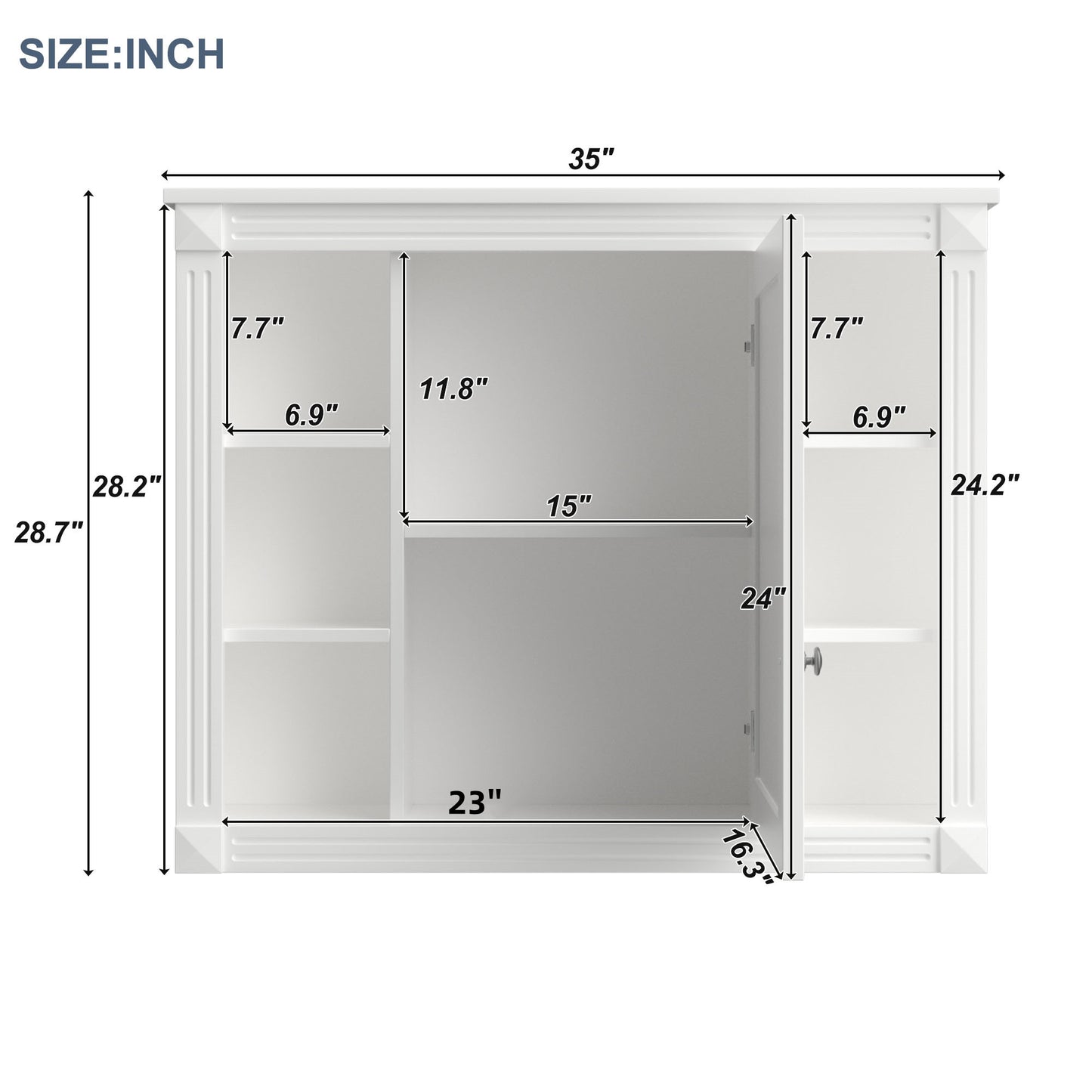 Darius Bathroom Cabinet (White)