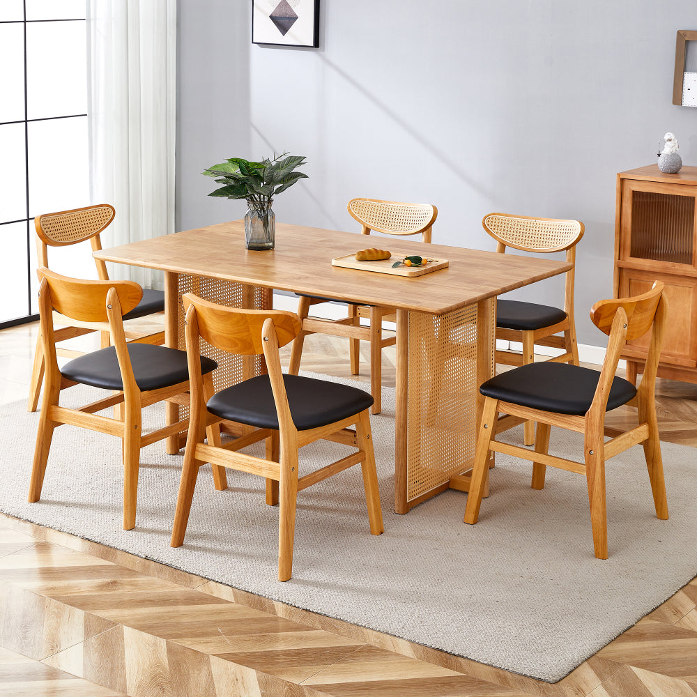 Estes Dining Set, Set of 7 (Natural)