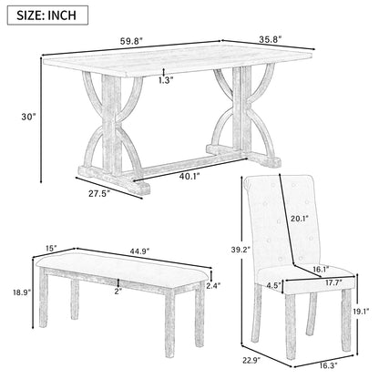 Nova Dining Set, Set of 6 (Grey)