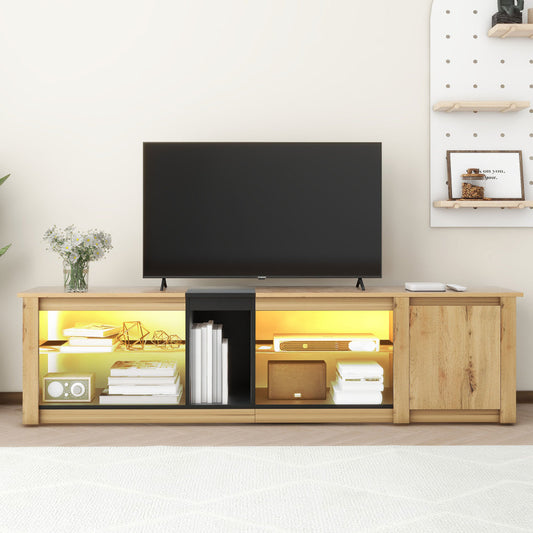 Miranda TV Stand (Natural + Black)