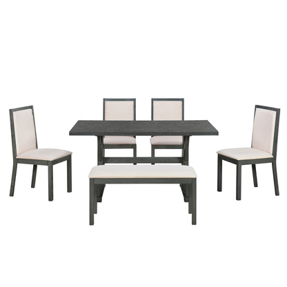 Valencia Dining Set, Set of 6 (Grey)