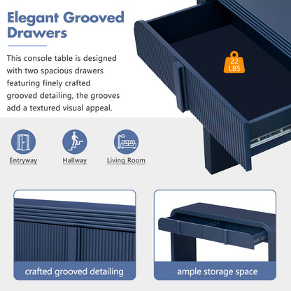 Boyd Accent Table (Navy Blue)