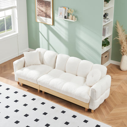 Cassidy Sofa Bed with Storage (White)