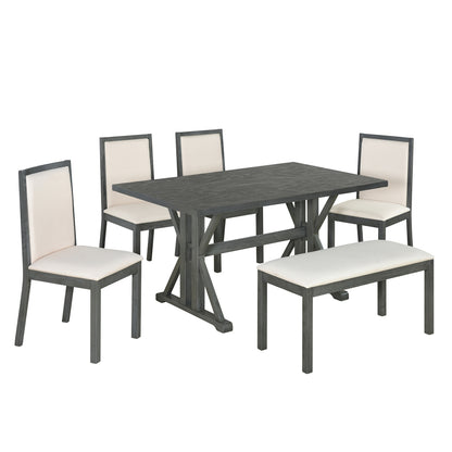 Valencia Dining Set, Set of 6 (Grey)
