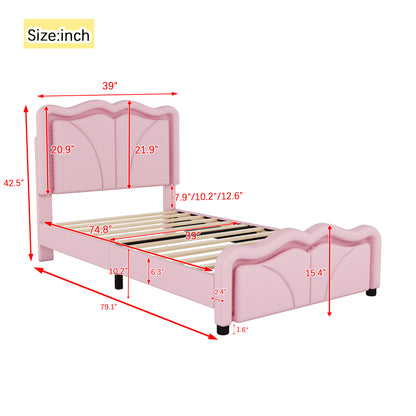 Rory Kids Bed, Twin (Pink)