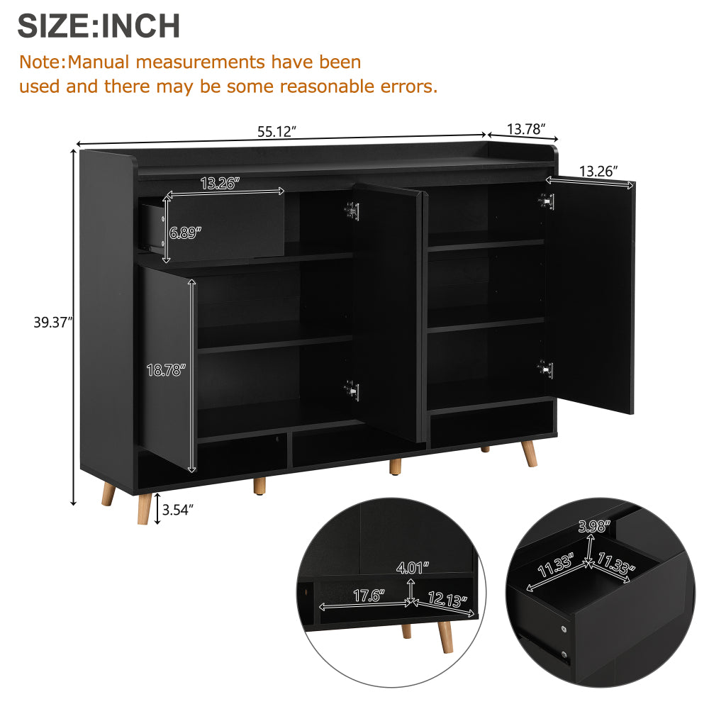 Ibrahim Shoe Cabinet (Black)