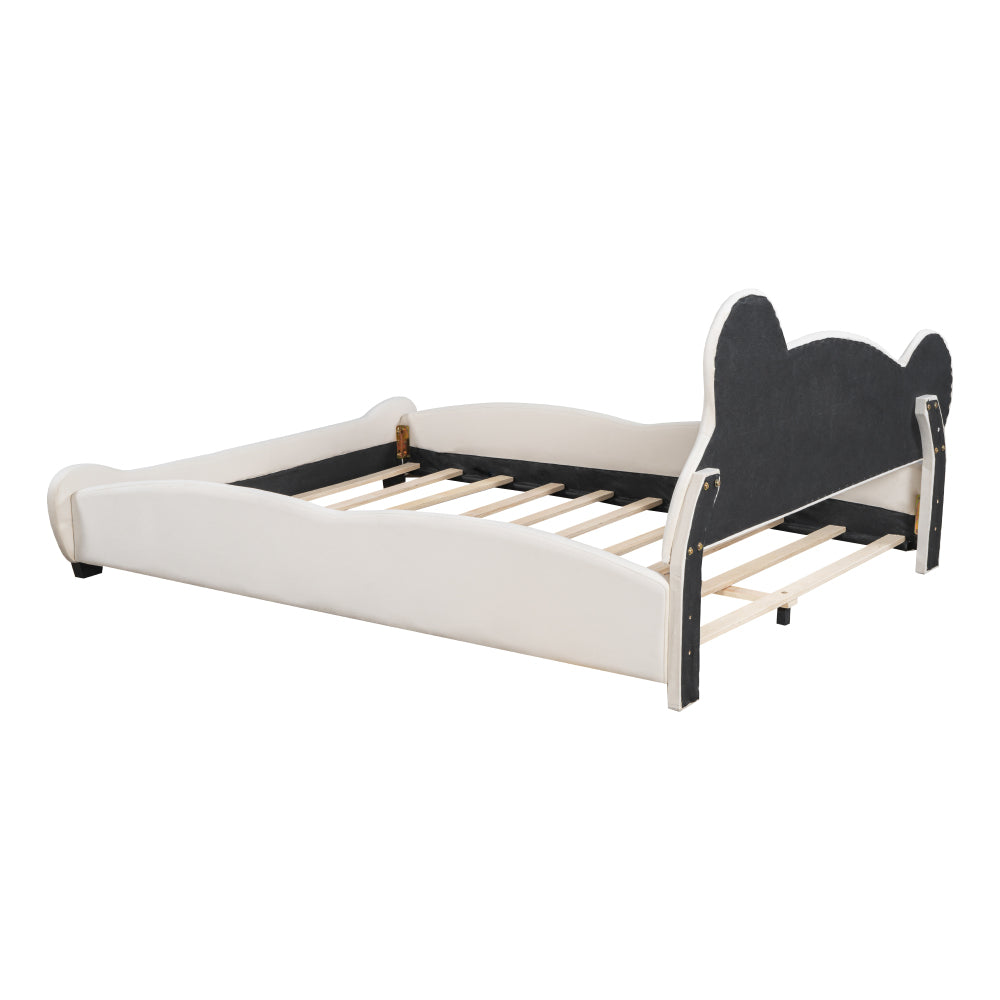 Lester Kids Bed, Queen (Beige)