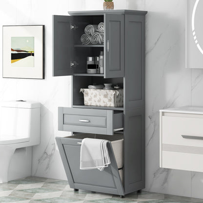 Cherry Bathroom Cabinet (Grey)