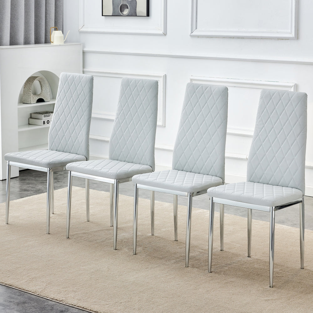 Gordon Dining Chair, Set of 4 (Light Gray)