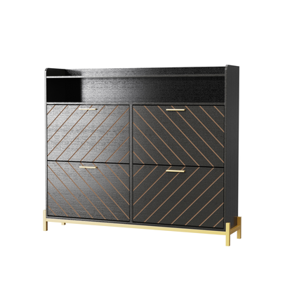 Potter Shoe Cabinet, Black