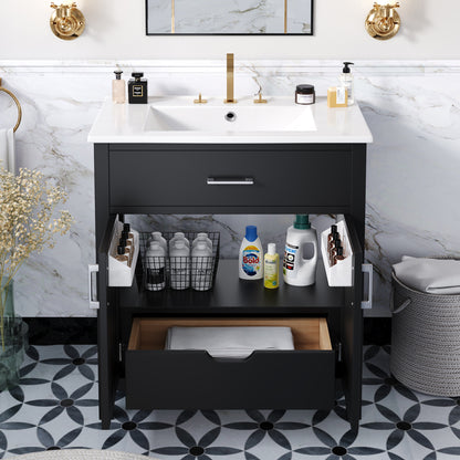 Goodman Bathroom Vanity, Black