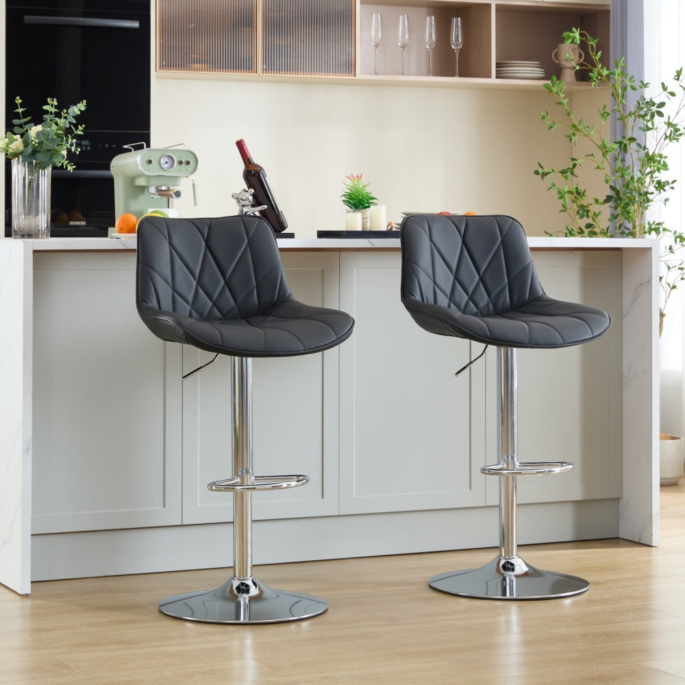 Manuel Bar Stool, Set of 2 (Black)