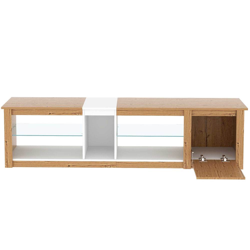 Miranda TV Stand (Natural + White)