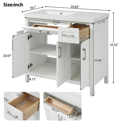 Brandt Bathroom Vanity, White