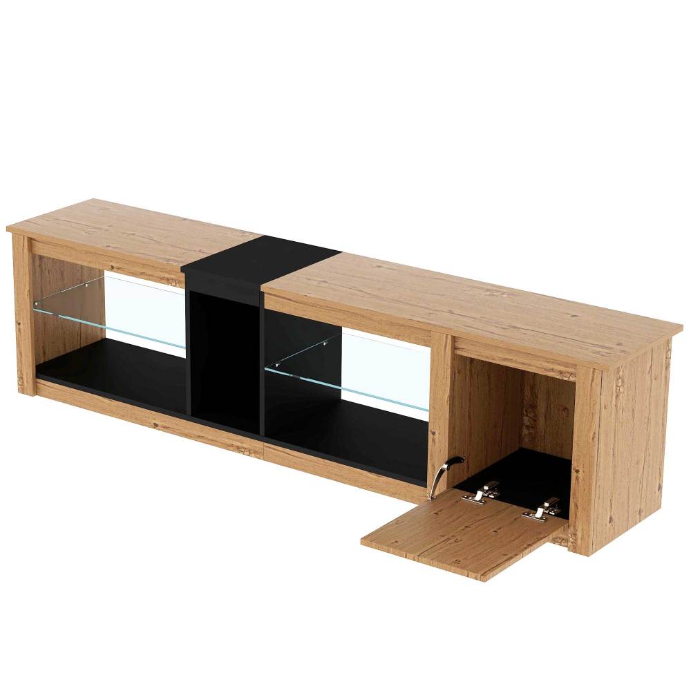 Miranda TV Stand (Natural + Black)