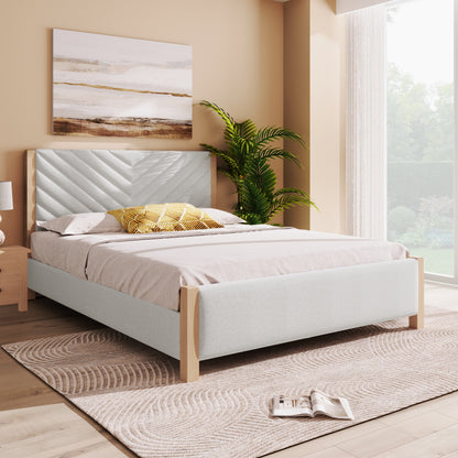 Hull Bed, Queen (Beige)