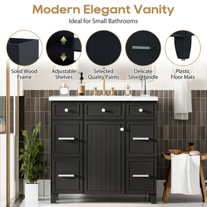 Middleton Bathroom Vanity, Black