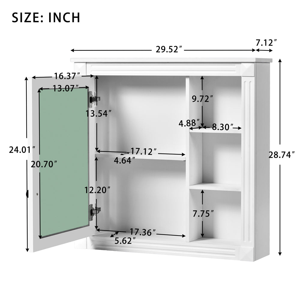 Israel Bathroom Cabinet, White