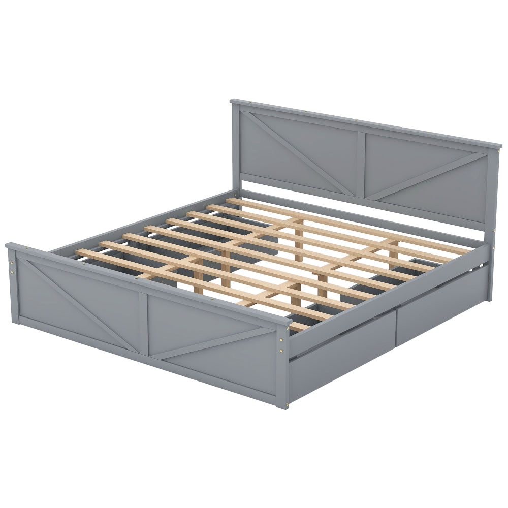 Castro Bed Frame, King (Grey)