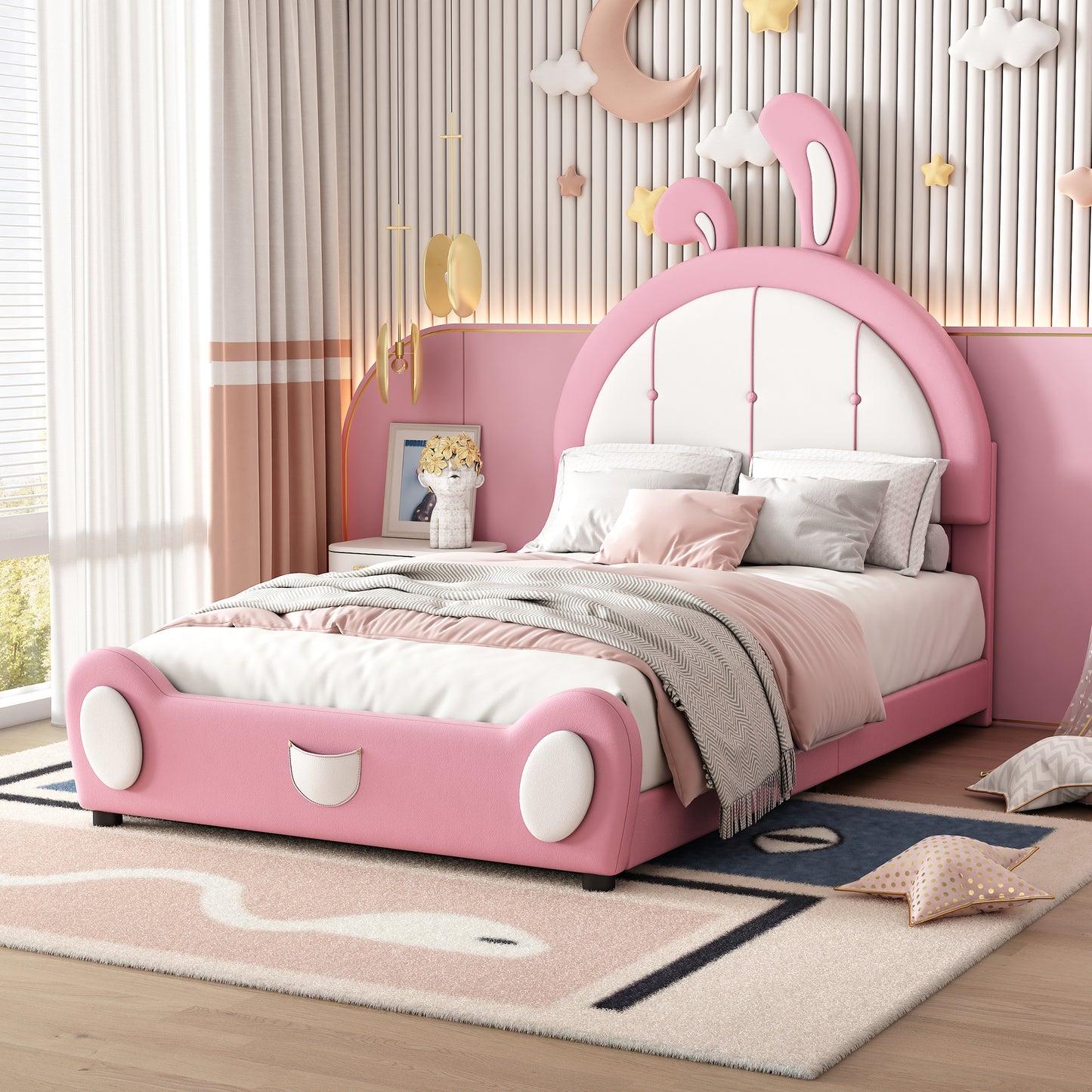 Bunny Bed, Twin (Pink)