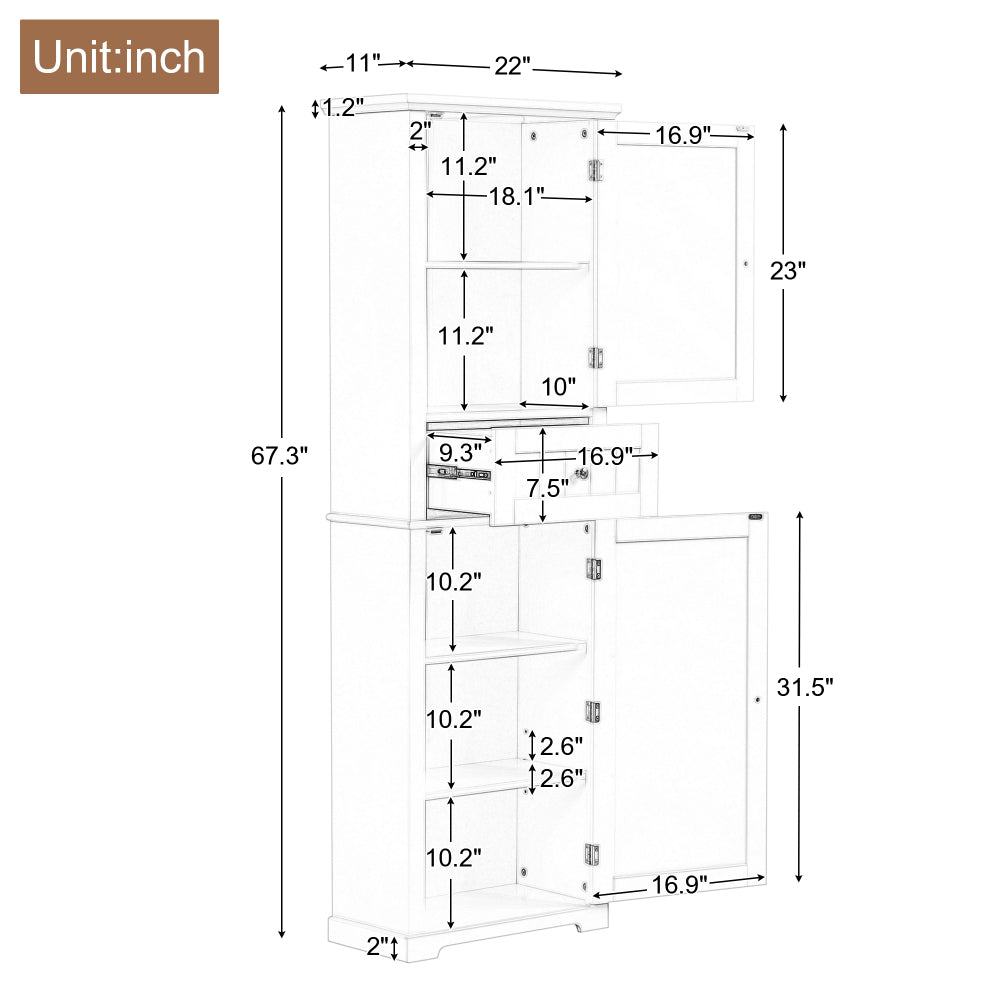 Amber Bathroom Cabinet (Grey)