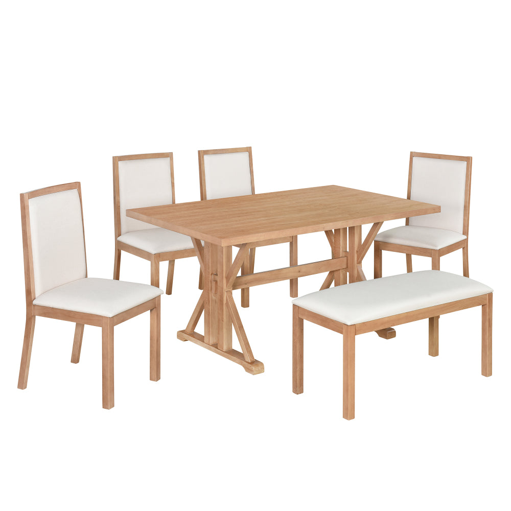 Valencia Dining Set, Set of 6 (Natural)