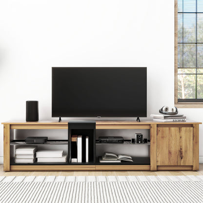 Miranda TV Stand (Natural + Black)