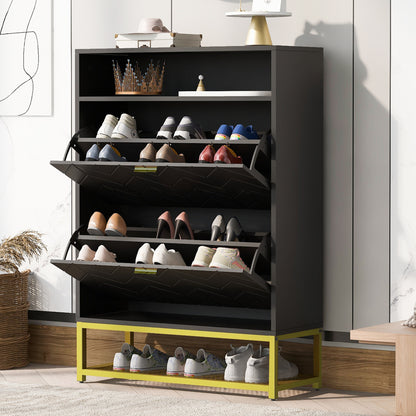 Stokes Shoe Cabinet (Black)