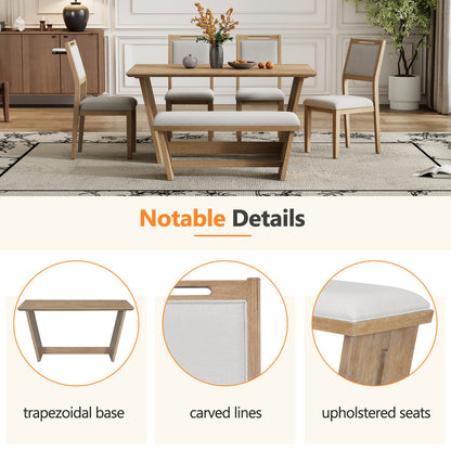 Herring Dining Set, Set of 6 (Brown)