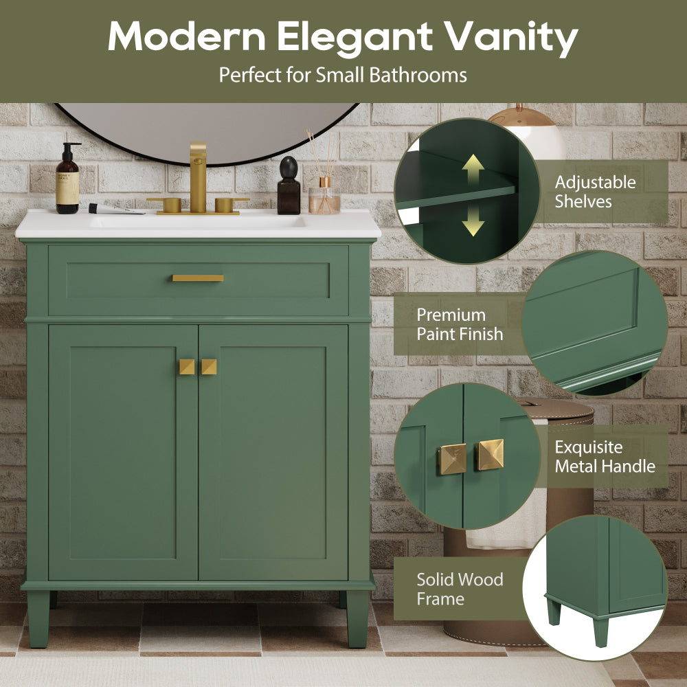 Gill Bathroom Vanity (Green)