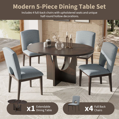 Hanson Dining Set, Set of 5 (Brown)