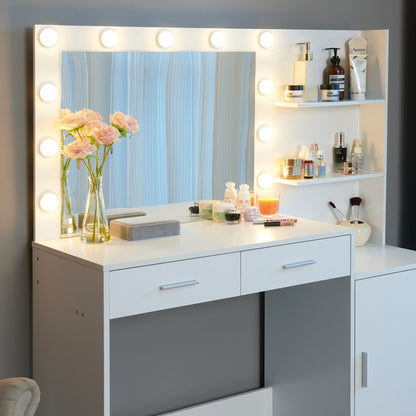 Makayla Vanity Desk, White