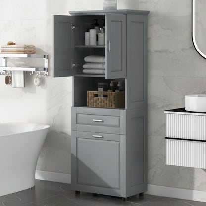 Cherry Bathroom Cabinet (Grey)