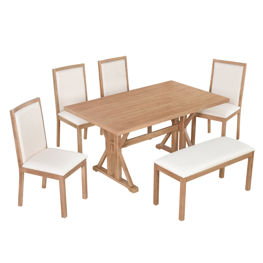 Valencia Dining Set, Set of 6 (Natural)