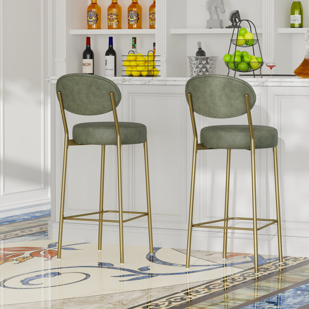 Vance Bar Stool, Set of 2 (Green)