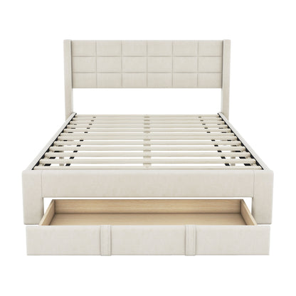 Guillermo Bed Frame, Queen (Biege)