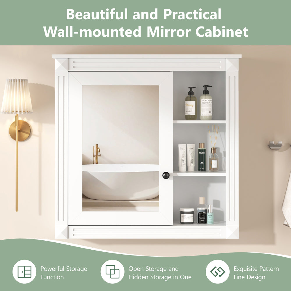 Israel Bathroom Cabinet, White