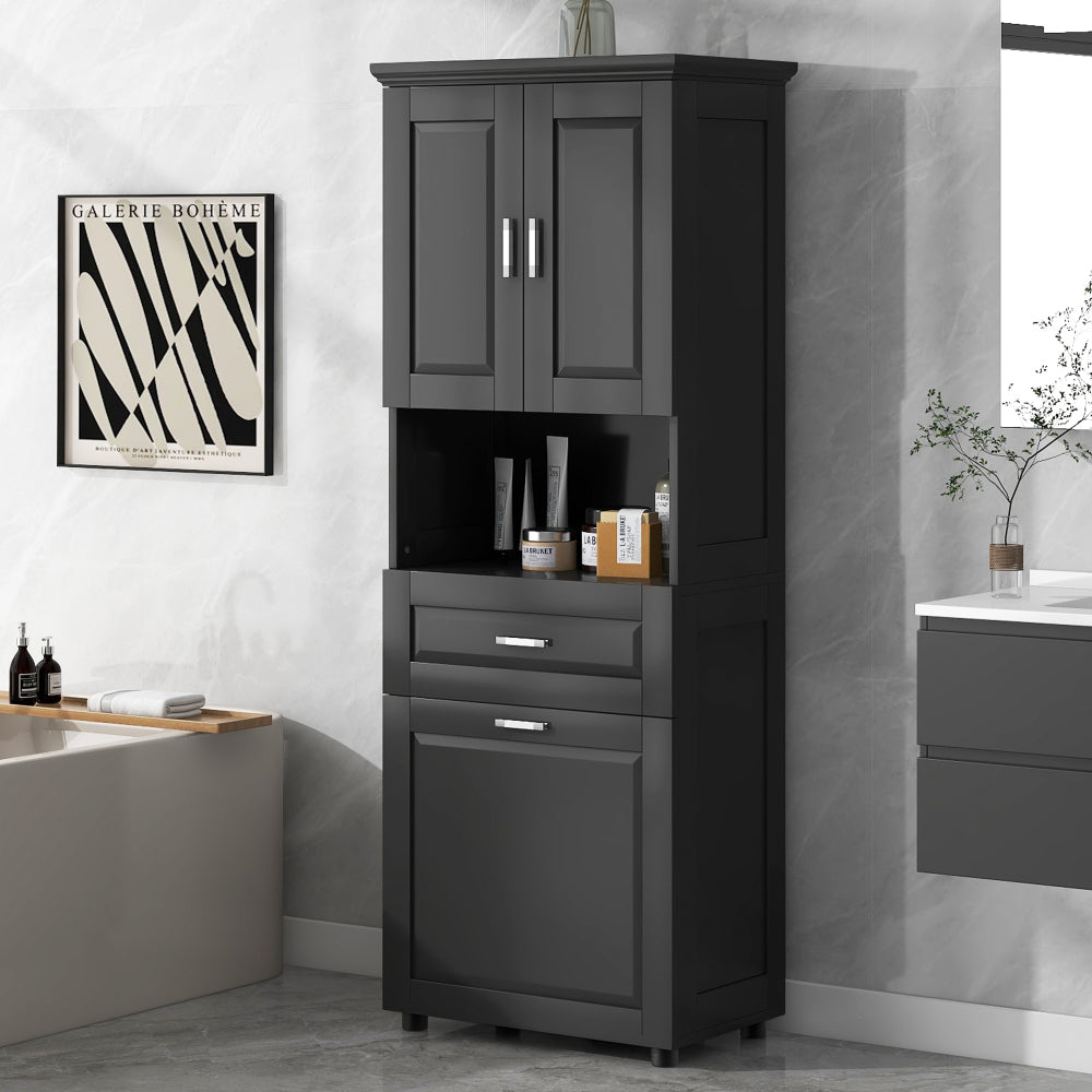 Cherry Bathroom Cabinet (Black)