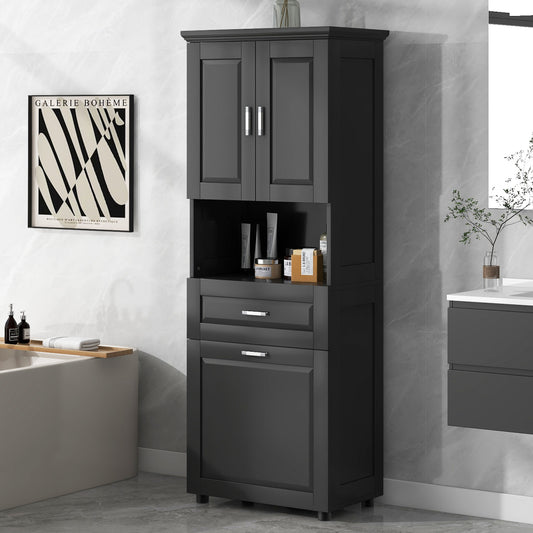 Cherry Bathroom Cabinet (Black)