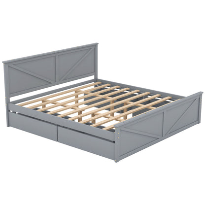 Castro Bed Frame, King (Grey)