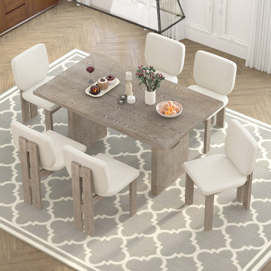 Pineda Dining Set, Set of 7 (Natural)